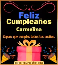 GIF Mensaje de cumpleaños Carmelina